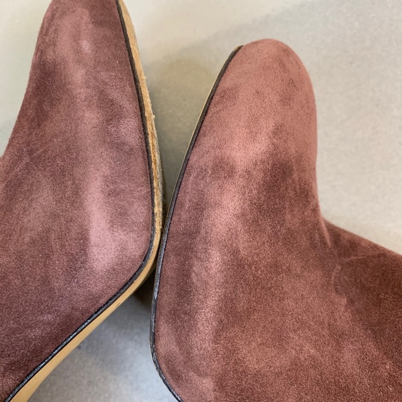 Via Spiga Suede Heeled Ankle Boots Booties - Picture 9 of 13